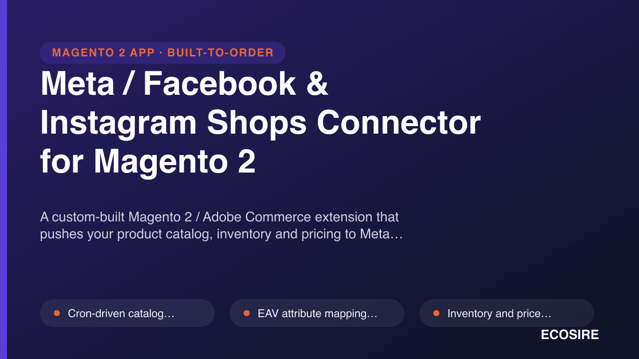 Meta / Facebook & Instagram Shops Connector for Magento 2