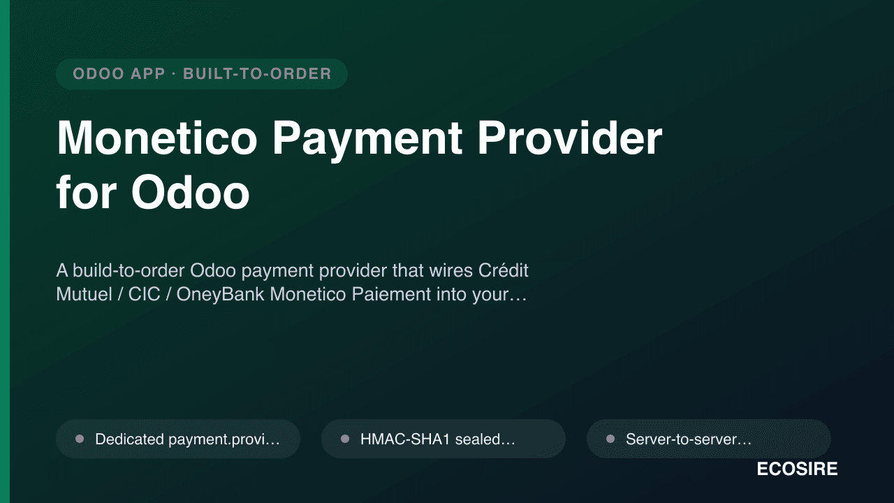 Monetico Payment Provider for Odoo
