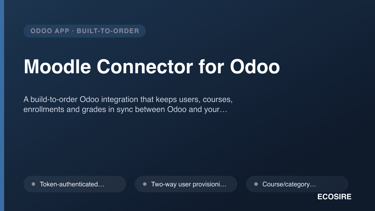 Moodle Connector for Odoo
