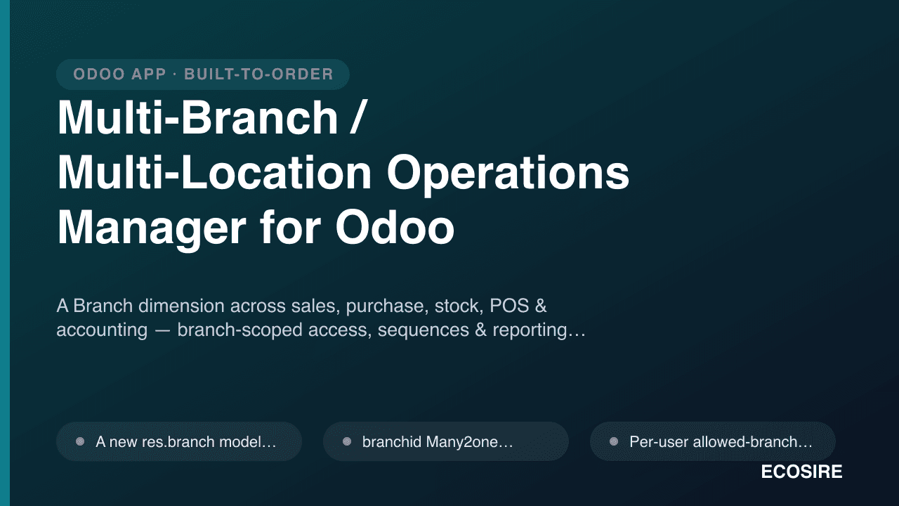 Multi-Branch / Multi-Location Operations Manager for Odoo