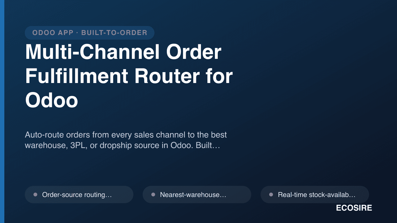 Multi-Channel Order Fulfillment Router for Odoo