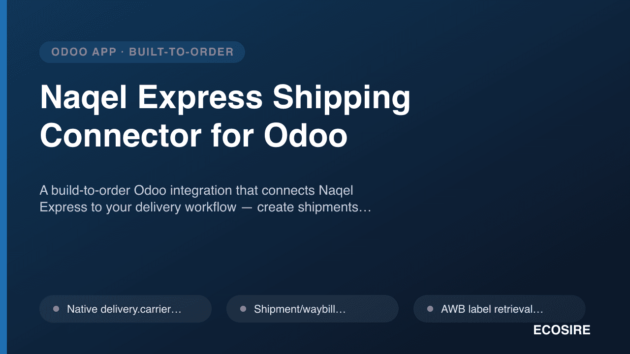 Naqel Express Shipping Connector for Odoo