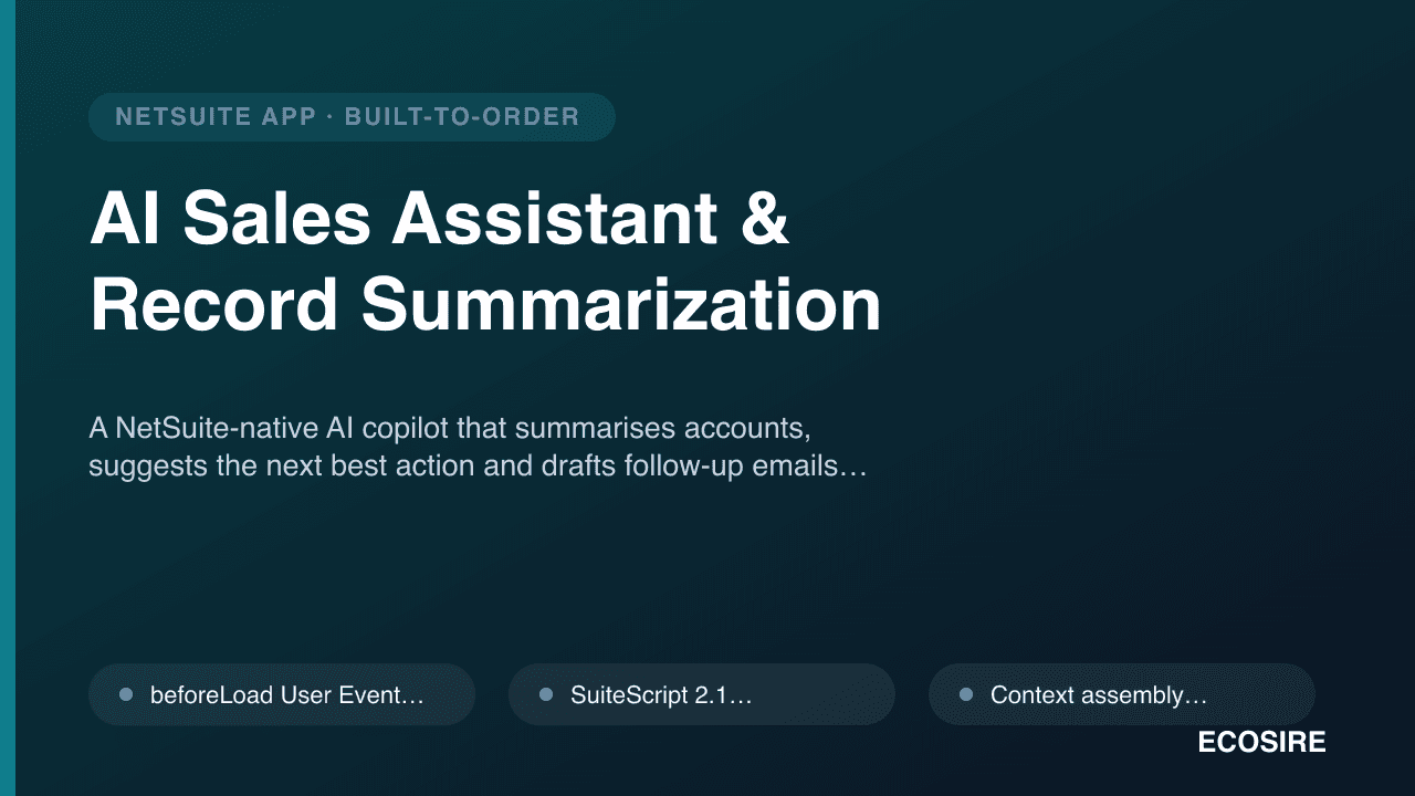 AI Sales Assistant & Record Summarization