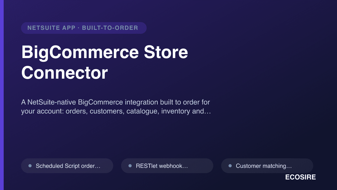 BigCommerce Store Connector