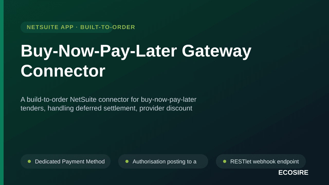 Buy-Now-Pay-Later Gateway Connector
