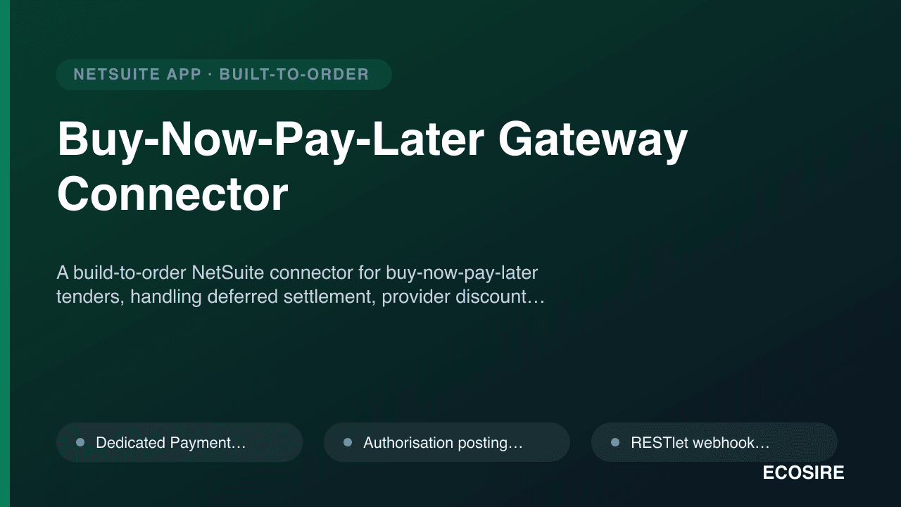 Buy-Now-Pay-Later Gateway Connector