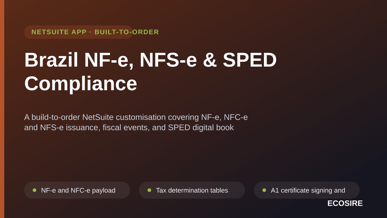Brazil NF-e, NFS-e & SPED Compliance
