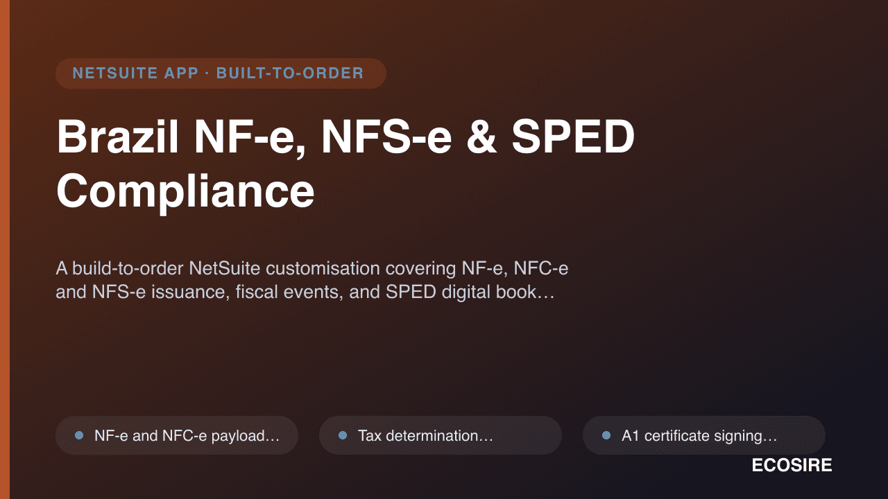Brazil NF-e, NFS-e & SPED Compliance