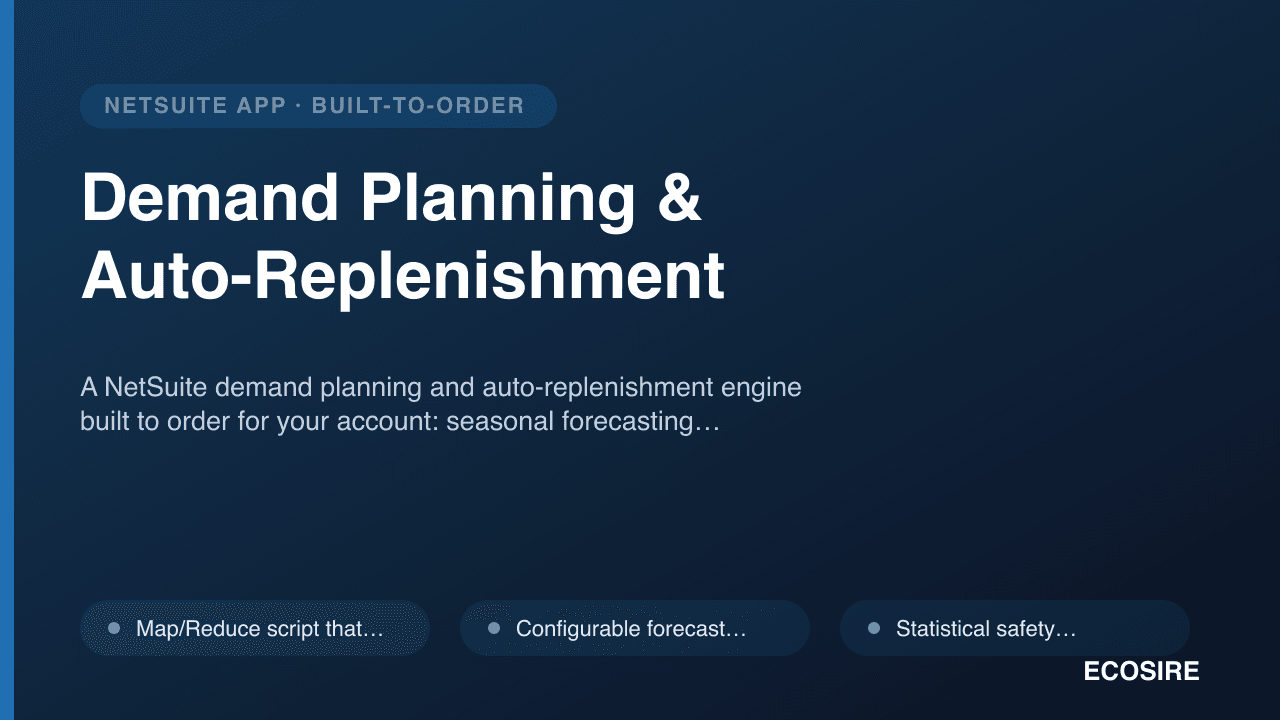 Demand Planning & Auto-Replenishment