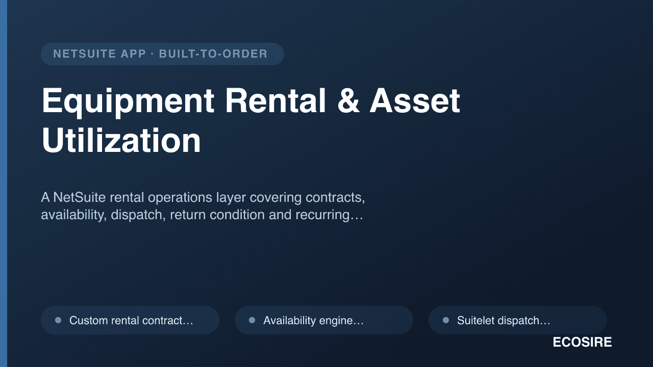 Equipment Rental & Asset Utilization