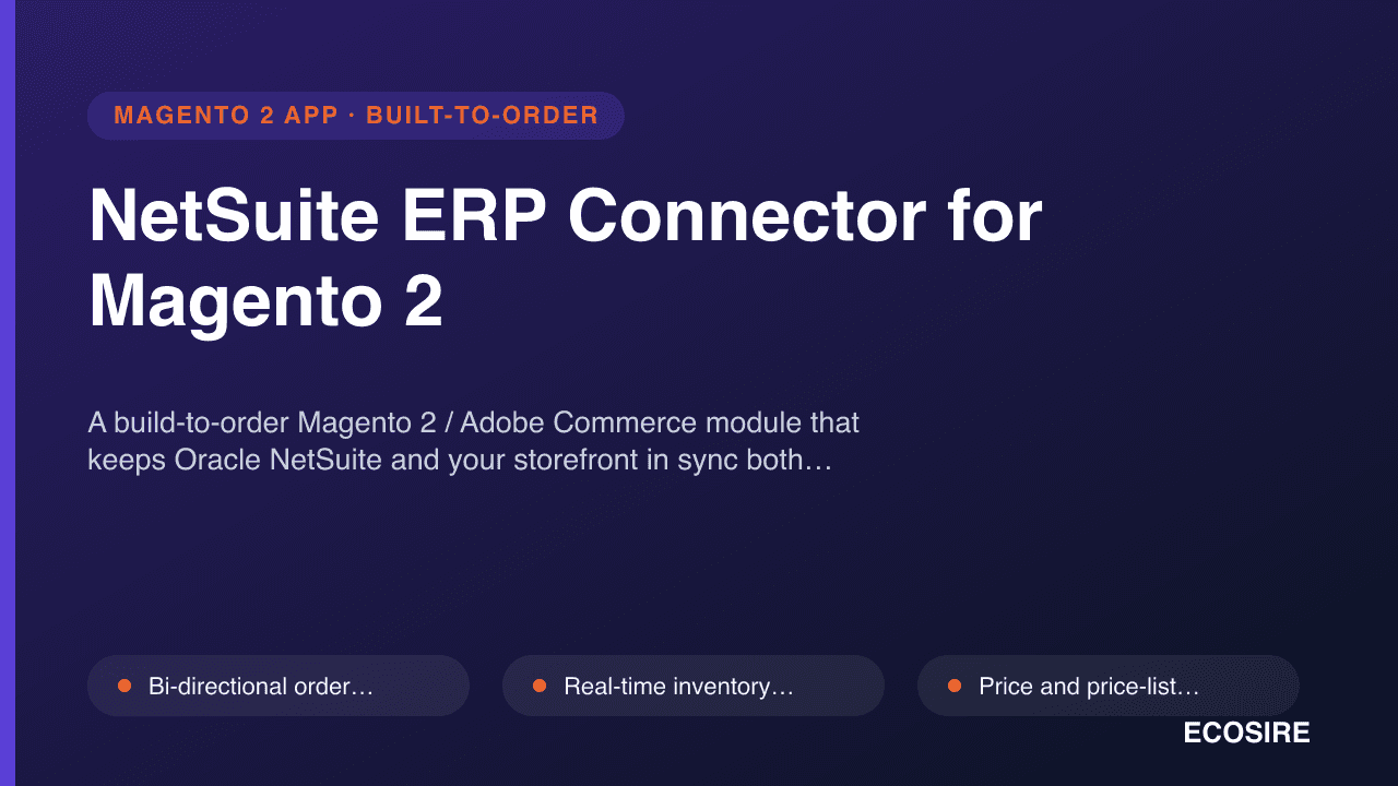 NetSuite ERP Connector for Magento 2