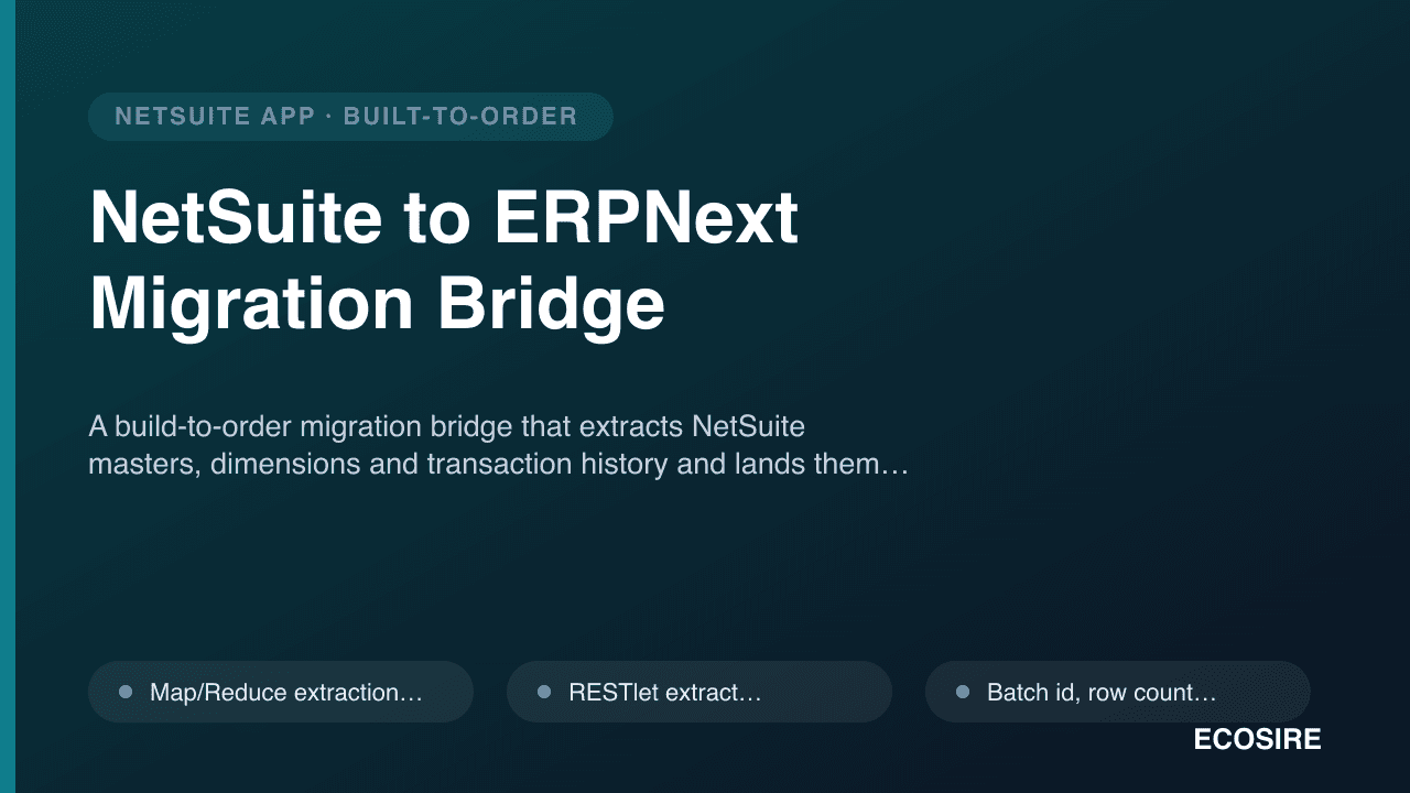NetSuite to ERPNext Migration Bridge