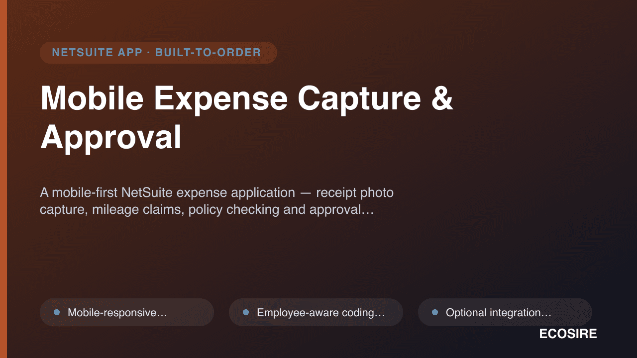 Mobile Expense Capture & Approval
