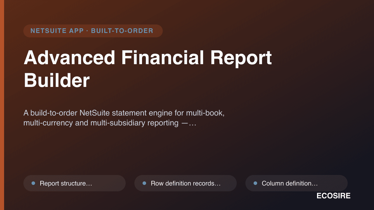 Advanced Financial Report Builder