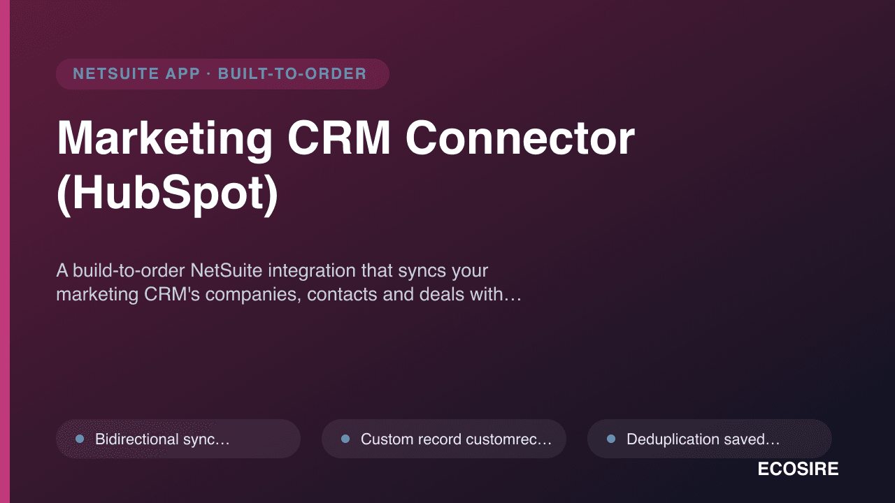 Marketing CRM Connector (HubSpot)