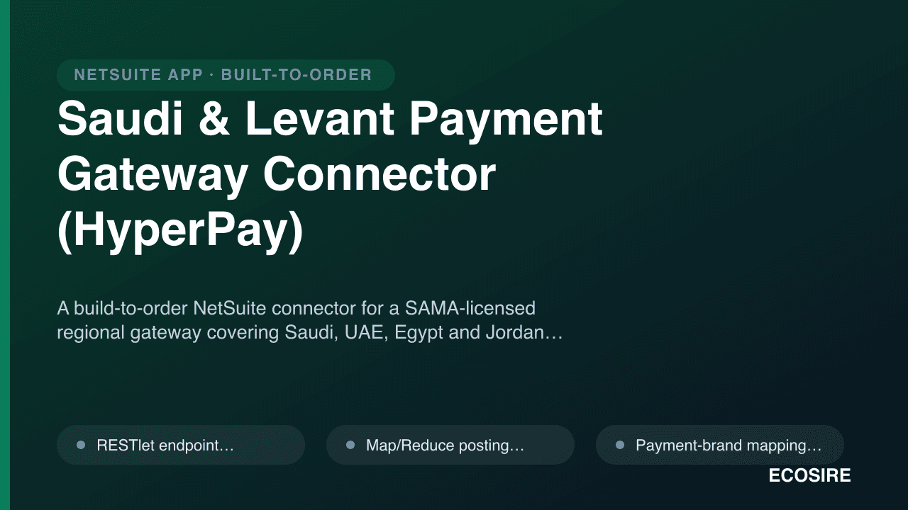 Saudi & Levant Payment Gateway Connector (HyperPay)