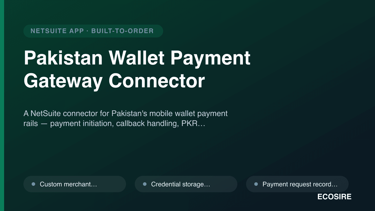 Pakistan Wallet Payment Gateway Connector