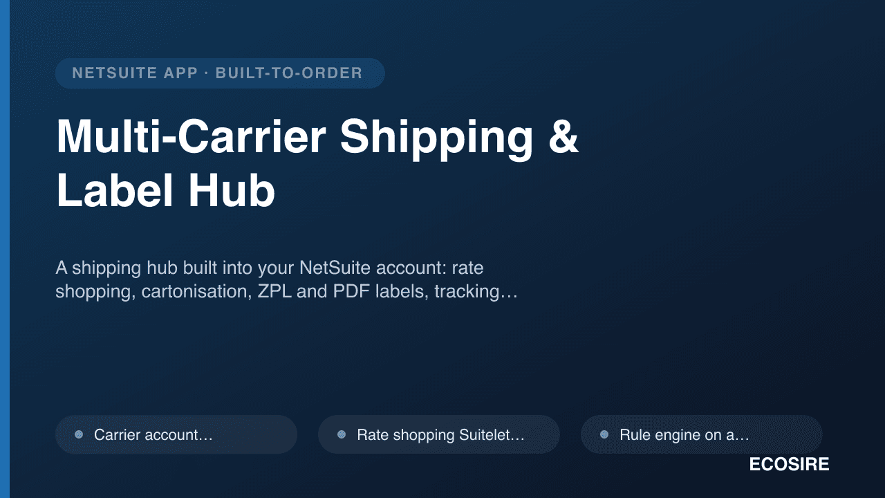 Multi-Carrier Shipping & Label Hub