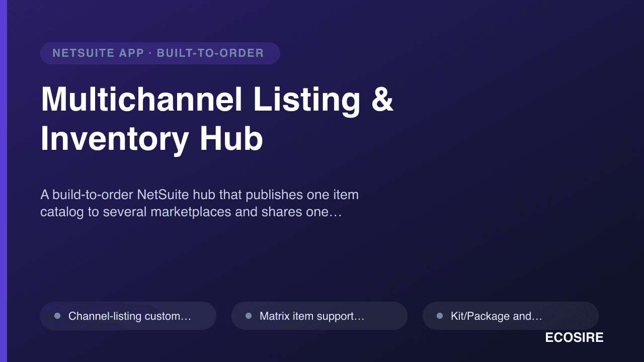 Multichannel Listing & Inventory Hub