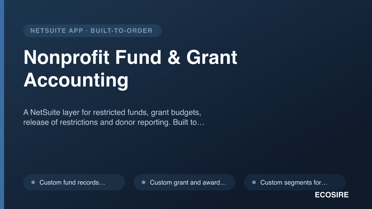 Nonprofit Fund & Grant Accounting