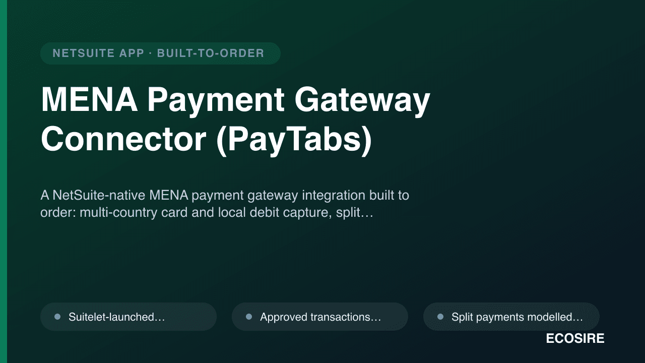 MENA Payment Gateway Connector (PayTabs)