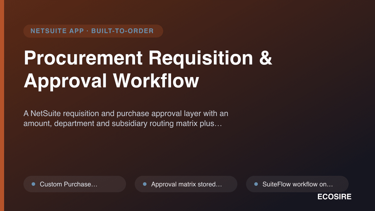 Procurement Requisition & Approval Workflow