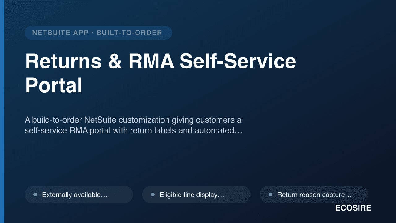 Returns & RMA Self-Service Portal