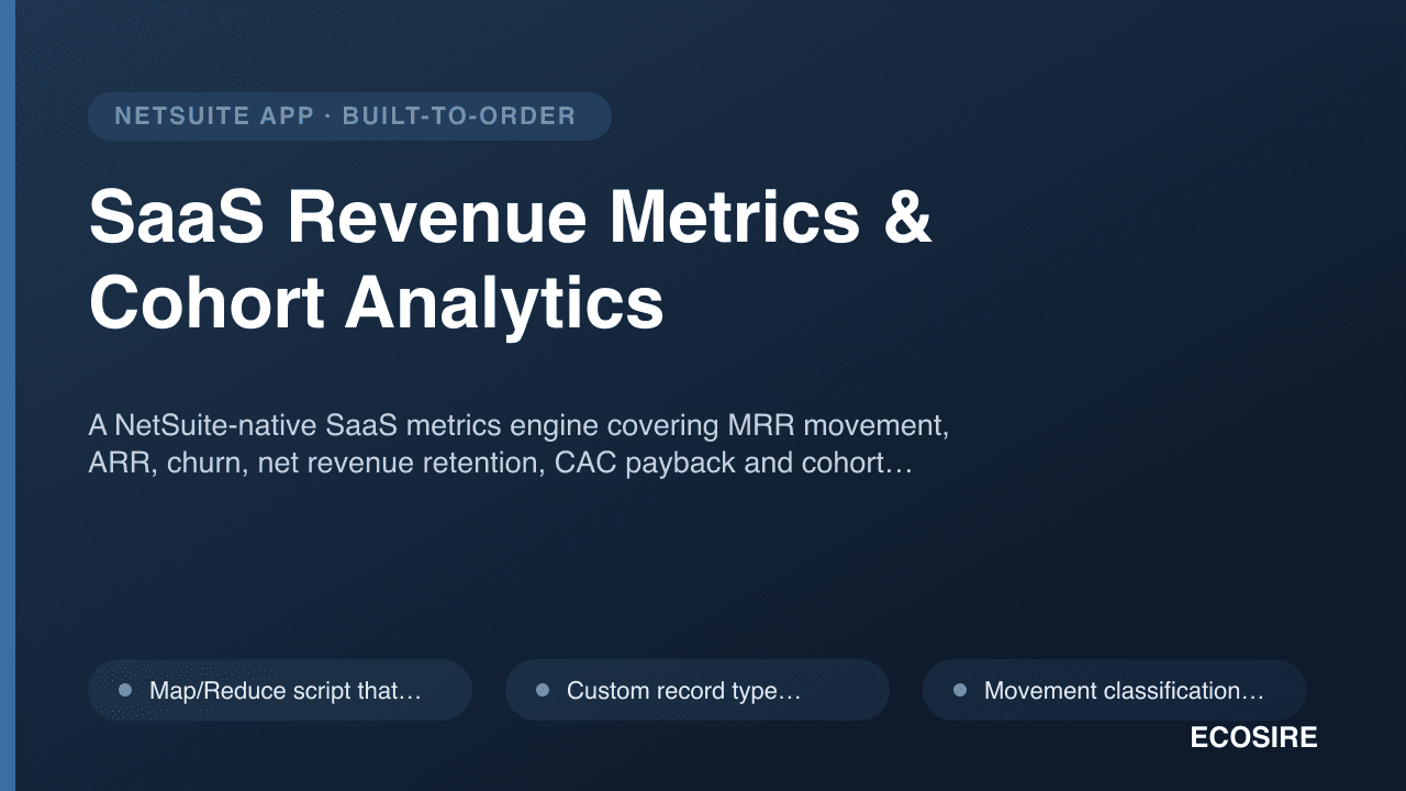 SaaS Revenue Metrics & Cohort Analytics