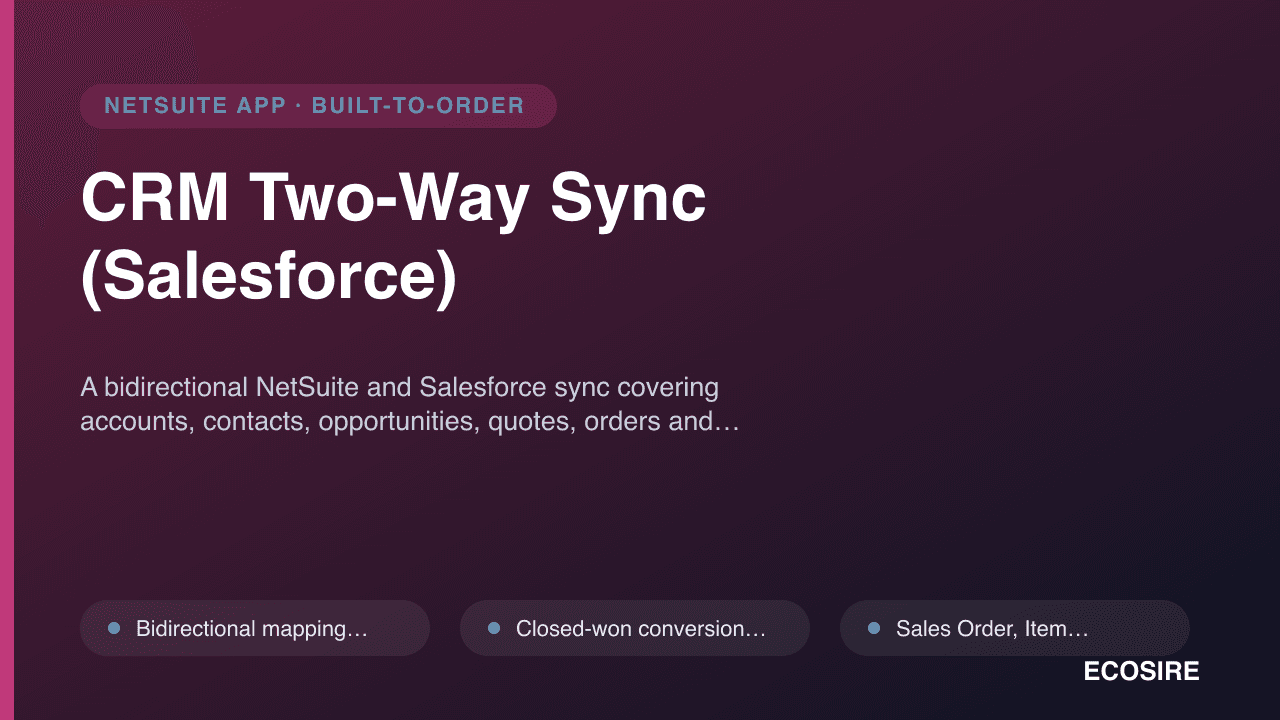 CRM Two-Way Sync (Salesforce)