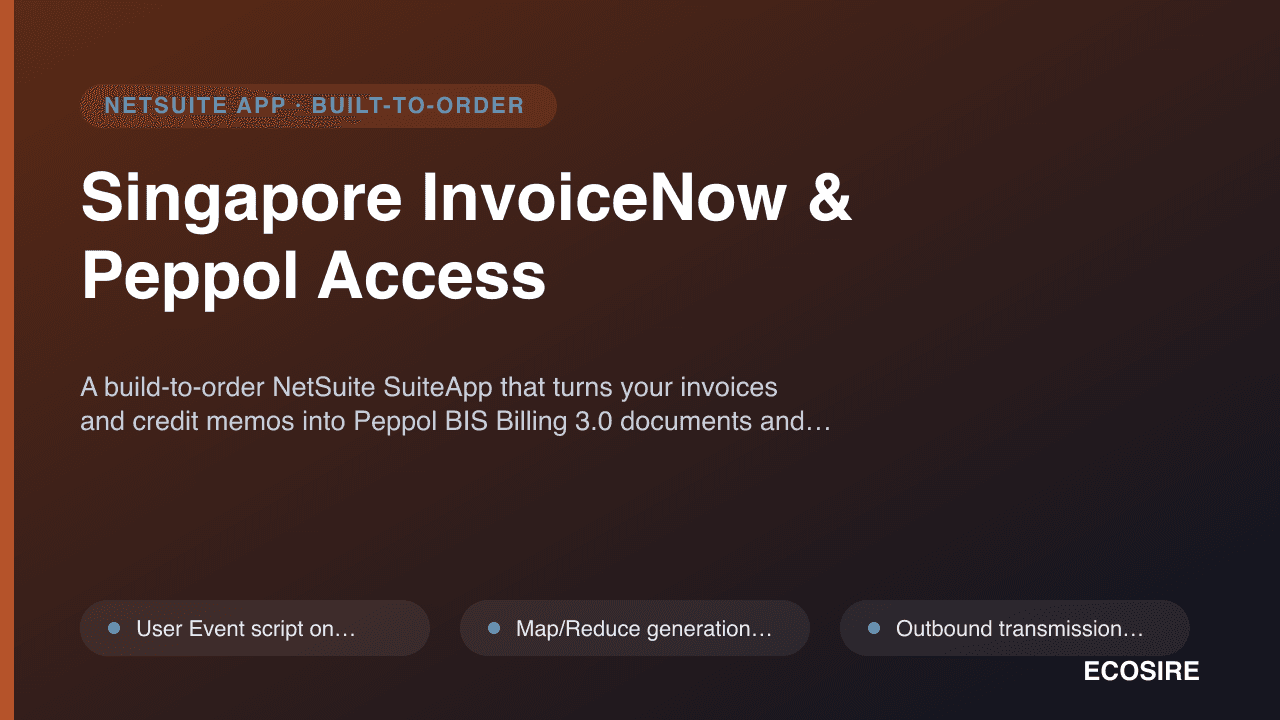 Singapore InvoiceNow & Peppol Access