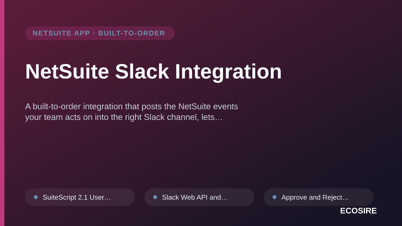 NetSuite Slack Integration