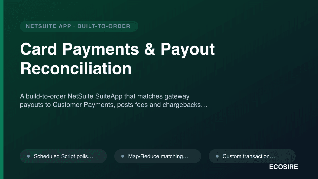 Card Payments & Payout Reconciliation