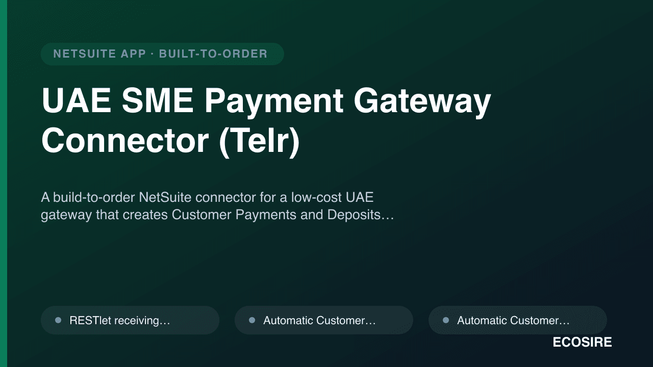 UAE SME Payment Gateway Connector (Telr)