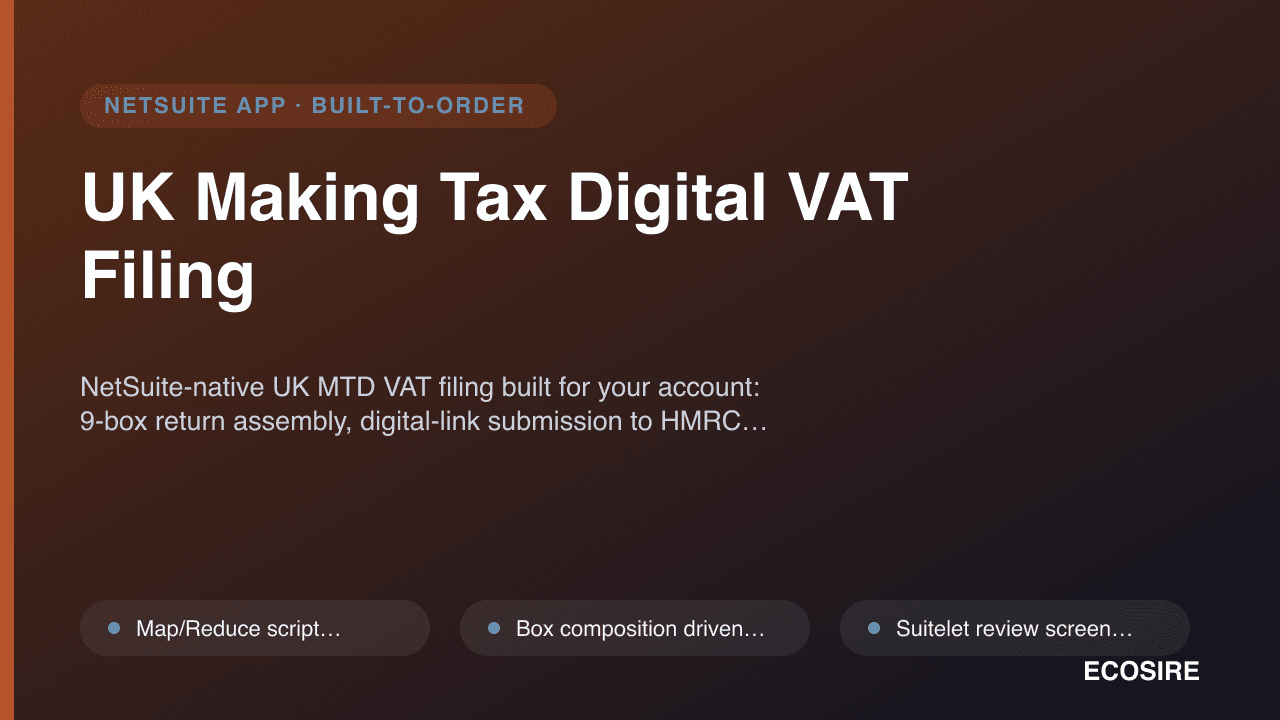 UK Making Tax Digital VAT Filing