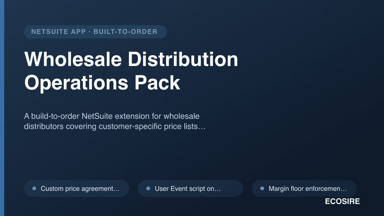 Wholesale Distribution Operations Pack