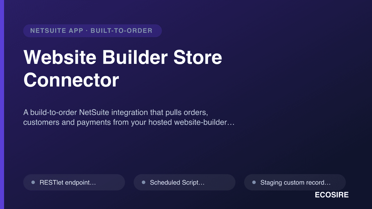 Website Builder Store Connector
