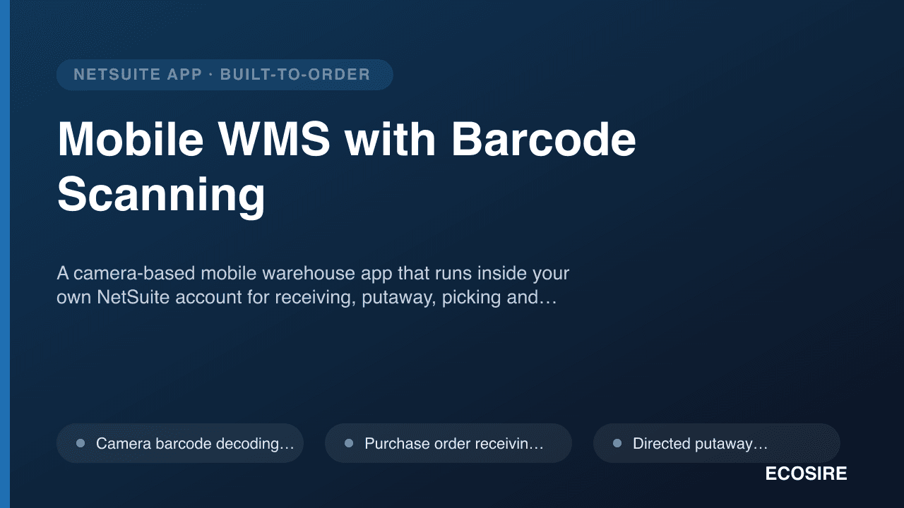 Mobile WMS with Barcode Scanning