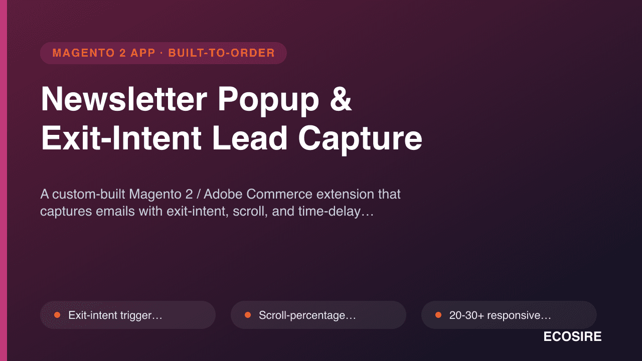 Newsletter Popup & Exit-Intent Lead Capture