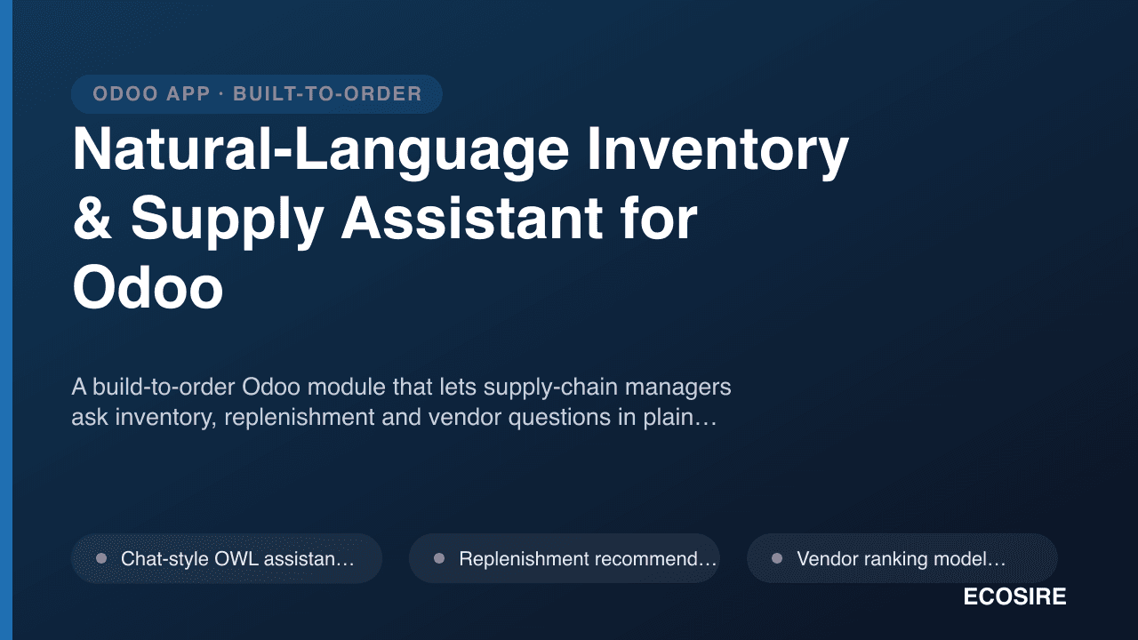 Natural-Language Inventory & Supply Assistant for Odoo