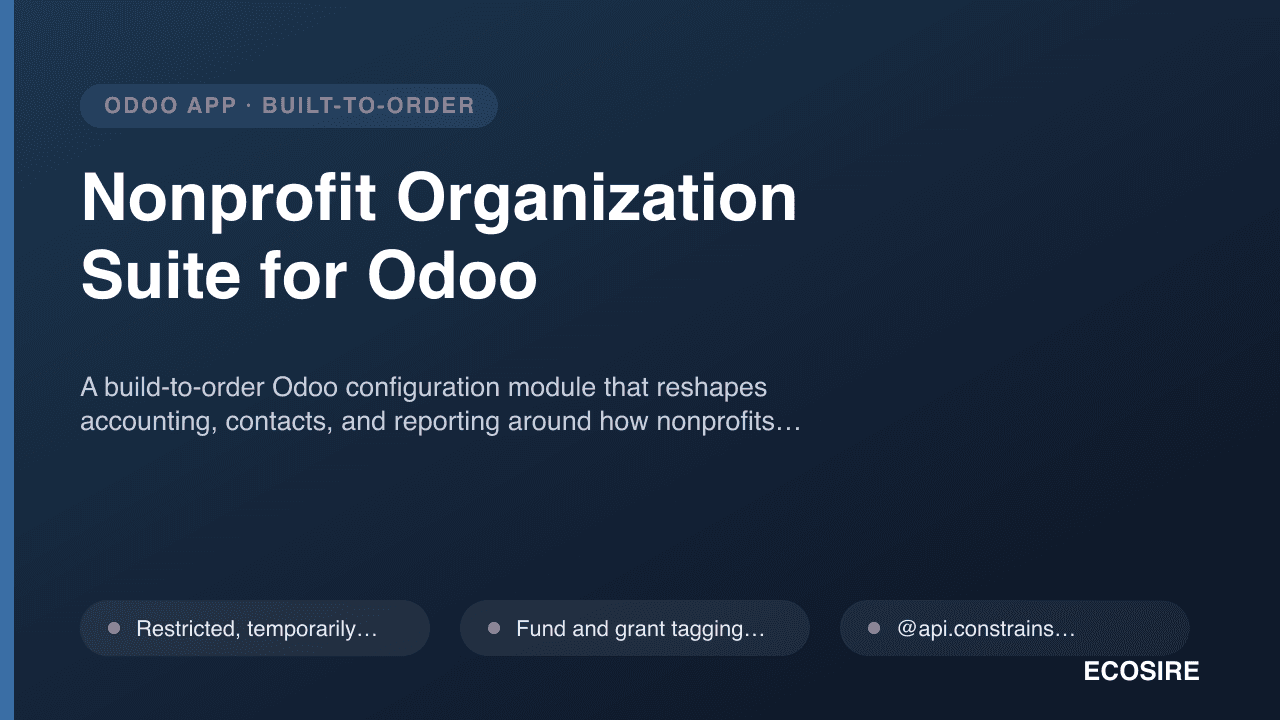 Nonprofit Organization Suite for Odoo
