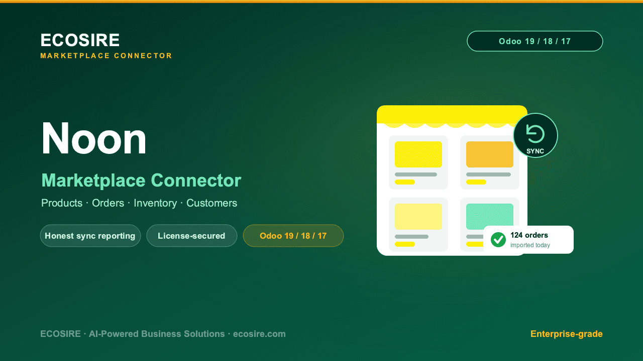 Noon Store Management — Enterprise-grade Noon-Odoo integration for MENA markets with Noon Express and multi-warehouse support