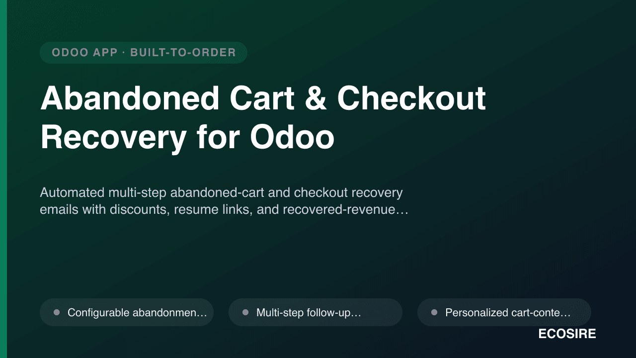 Abandoned Cart & Checkout Recovery for Odoo