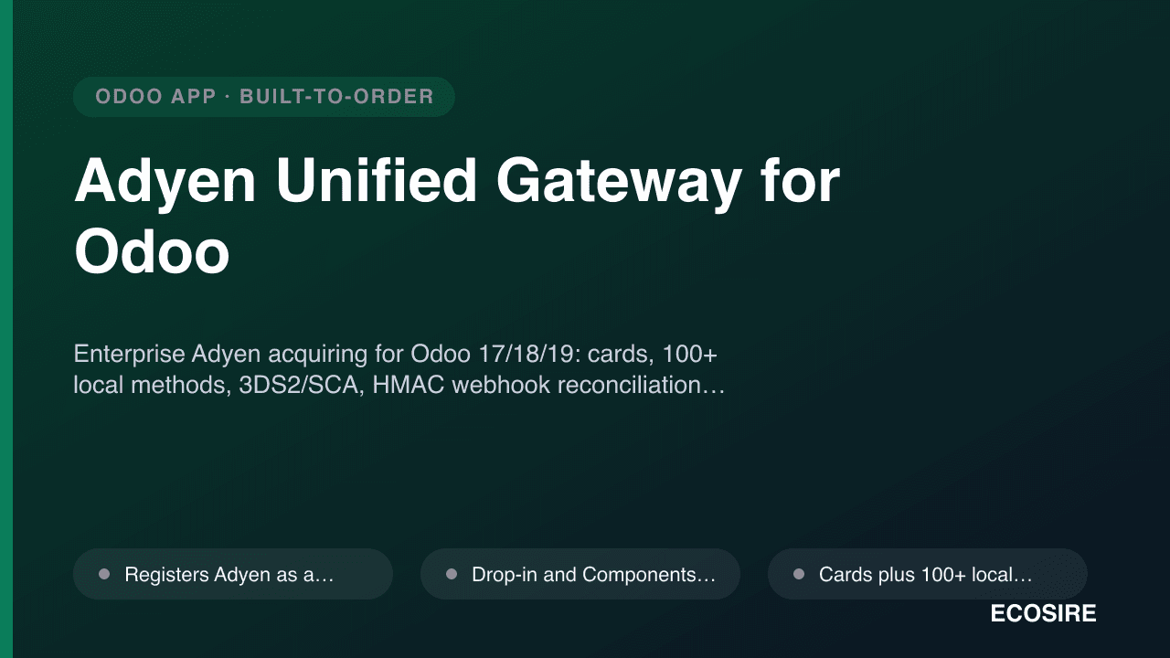 Adyen Unified Gateway for Odoo