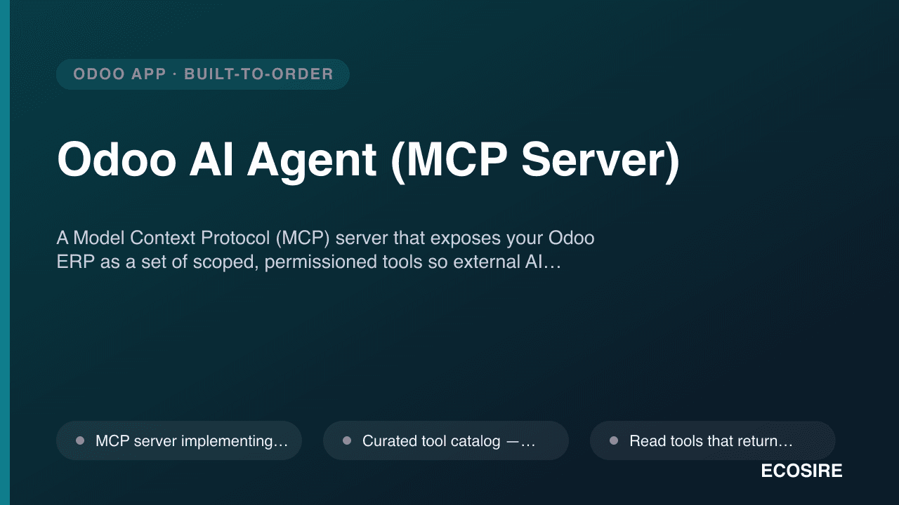Odoo AI Agent (MCP Server)