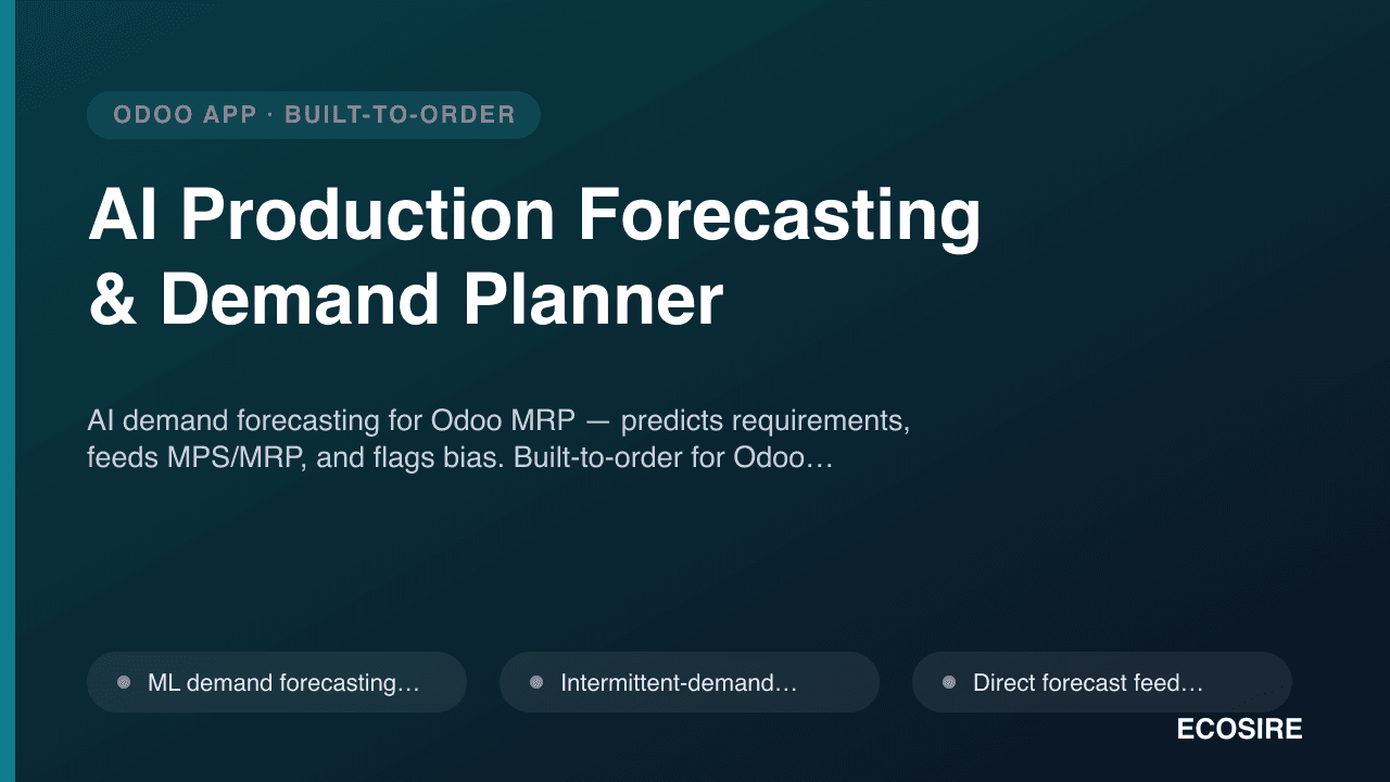 AI Production Forecasting & Demand Planner