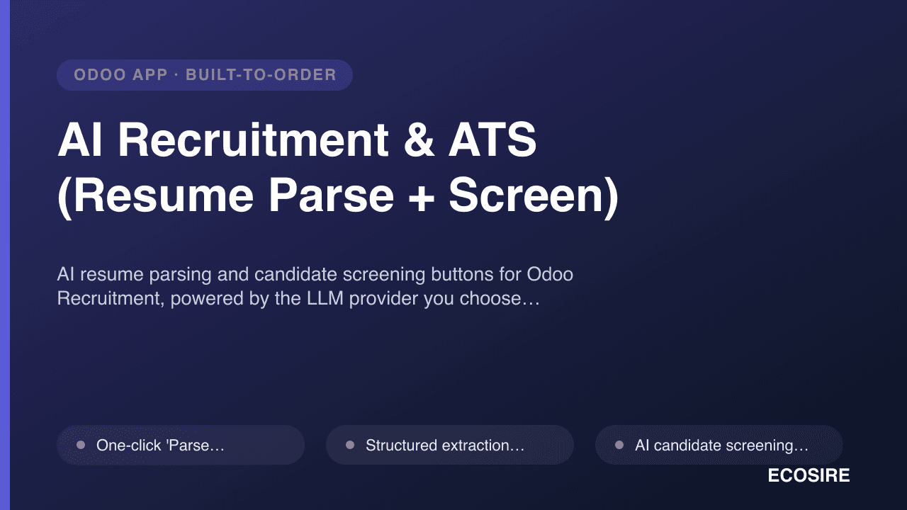 AI Recruitment & ATS (Resume Parse + Screen)
