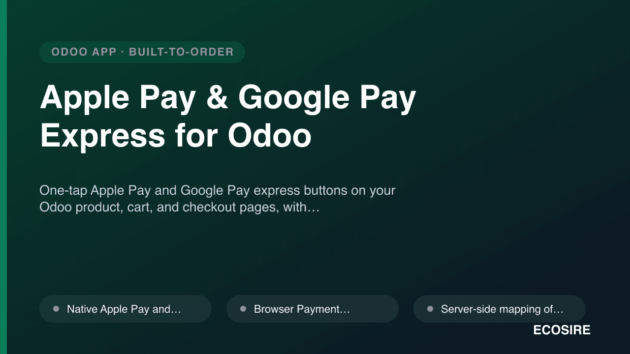 Apple Pay & Google Pay Express for Odoo