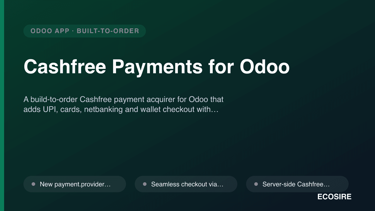 Cashfree Payments for Odoo