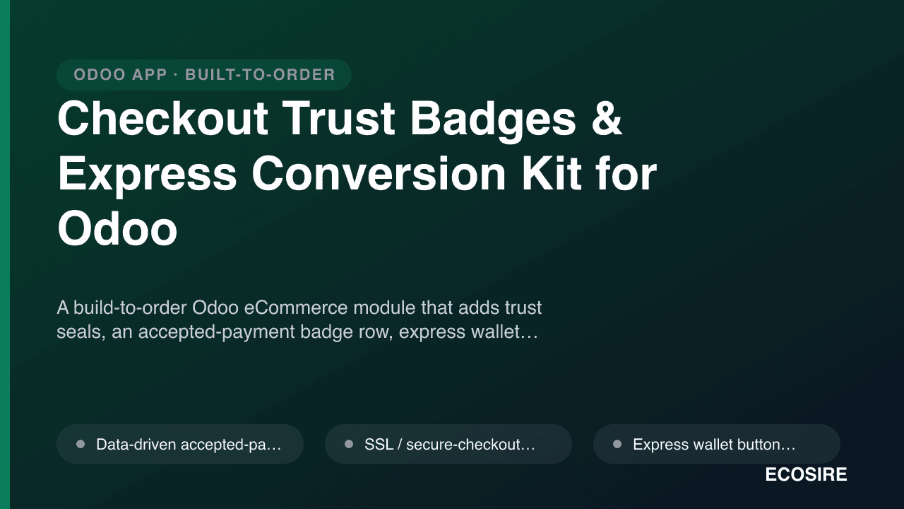 Checkout Trust Badges & Express Conversion Kit for Odoo