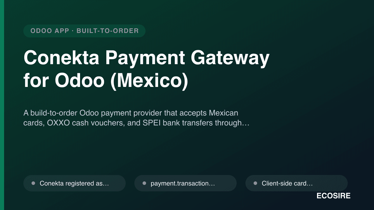 Conekta Payment Gateway for Odoo (Mexico)